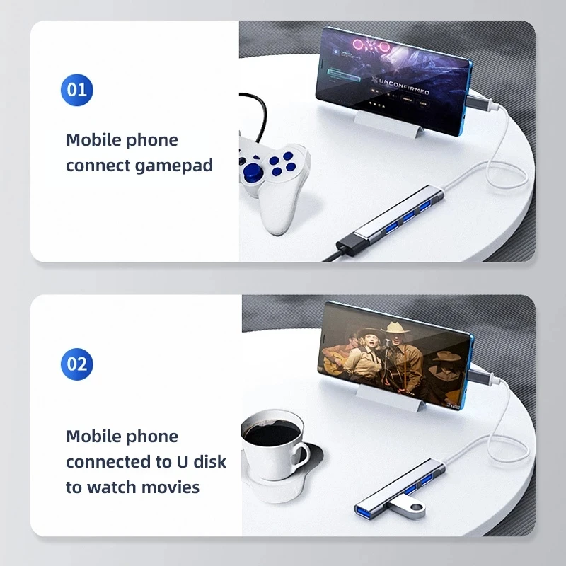 USB C HUB 3.0 3.1 typ C 3 4 Port Multi USB Splitter Adapter OTG dla HUAWEI Xiaomi Lenovo Macbook Pro 15 PC akcesoria komputerowe