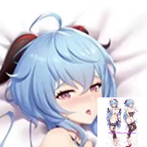 Dakimakura Anime Pillow Cover Ganyu Double Sided Print Life-size Halloween Christmas