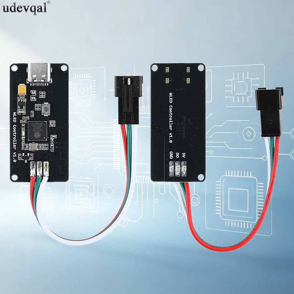 Open-Source WLED Controller WS2812B Light Strip Controller RGB Full-Color USB Expansion Slot