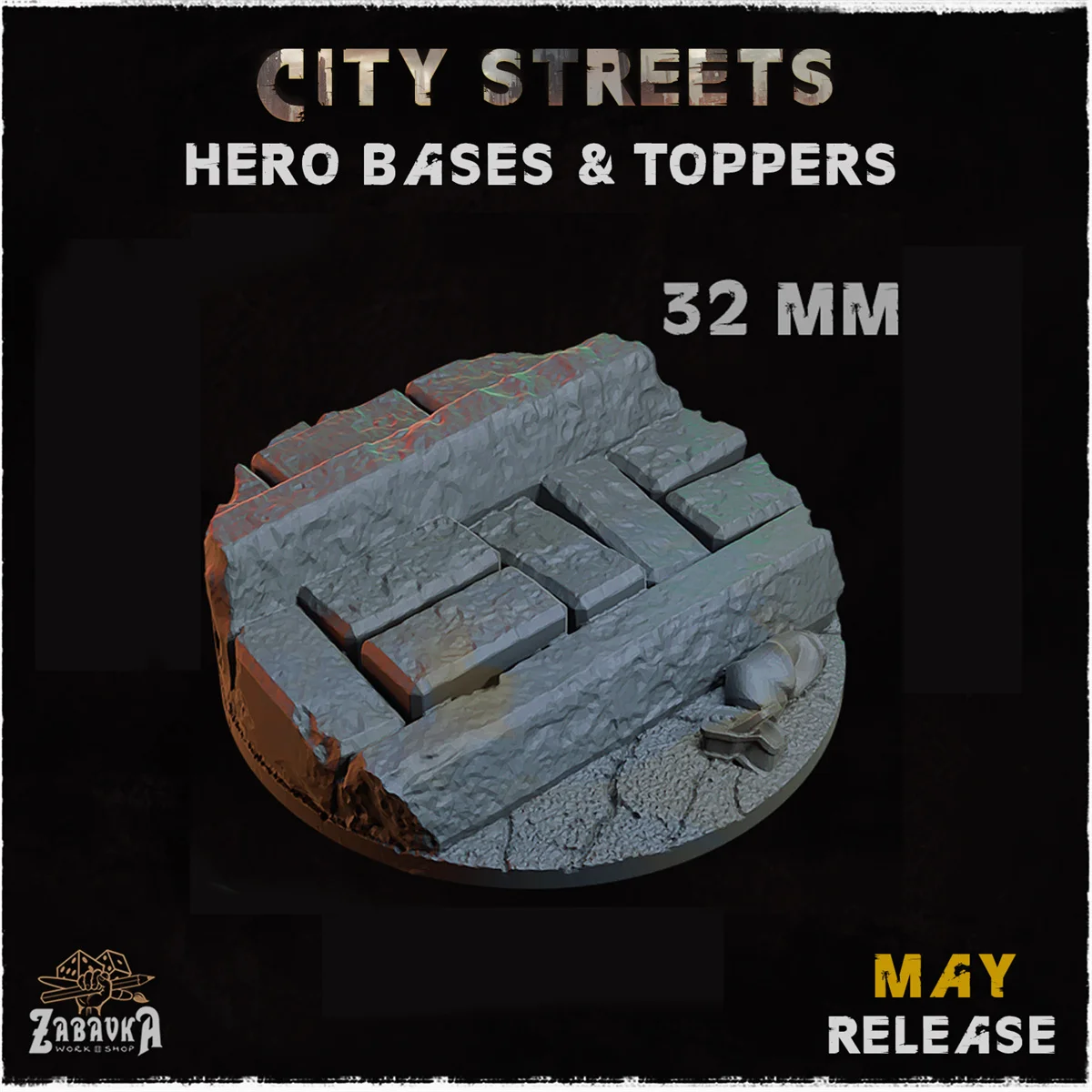 Miniatura Landform City Street Base Patch DND gioco da tavolo scacchi modello piattaforma universale fai da te