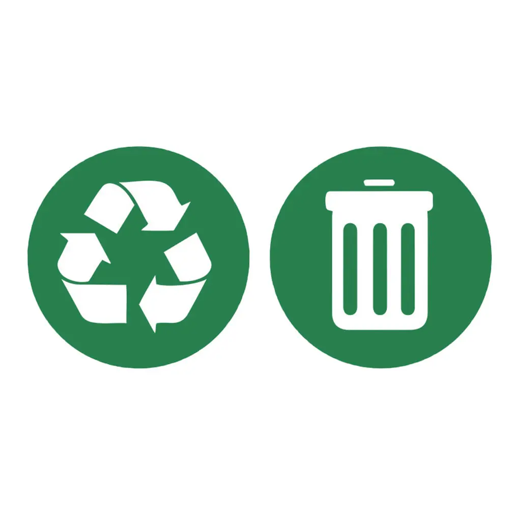

2Pcs Waste Container Stickers Durable PVC Waterproof Easy Use Trash Recycling Decals Trash Recycling Decal Garbage Can Sticker