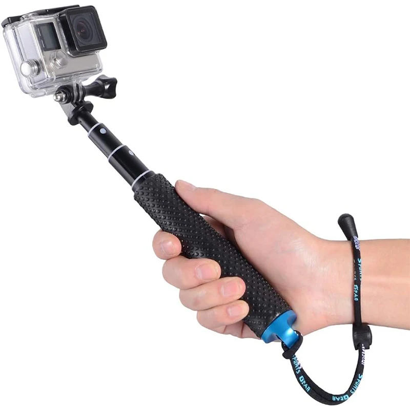 

Selfie Stick Extendable 7.5-19Inch Handheld Aluminum Telescopic Pole Monopod For Gopro Hero 11 10 9 8 7 6 5 DJI Osmo Action 3 4