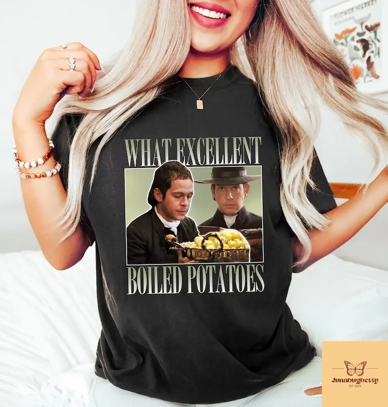 Boiled Potatoes T-shirt, Pride And Prejudice, Movie Graphic Shirt, Funny Meme Gift, Fitzwilliam Darcy Crewneck, Bennet Dole Tee