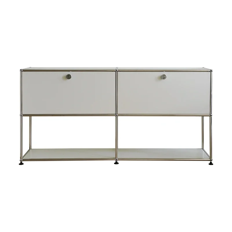 CX Cream-Style Used Modular Combination Stainless Steel Dining Edge Storage Entryway Chest of Drawers