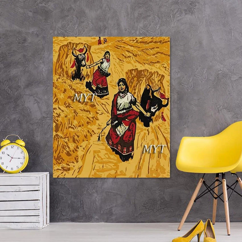 

Hand-painted High Quality Tibetan Girl Custom Portrait Oil Painting Wall Decorations For Living Room Modern Art Picture Canvas