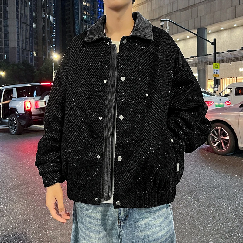 

American Casual Luxury Jaet Faionable Vintage Loose High Collar Cardigan Spring Autumn New Sle Polyester Fiber Long Sle...