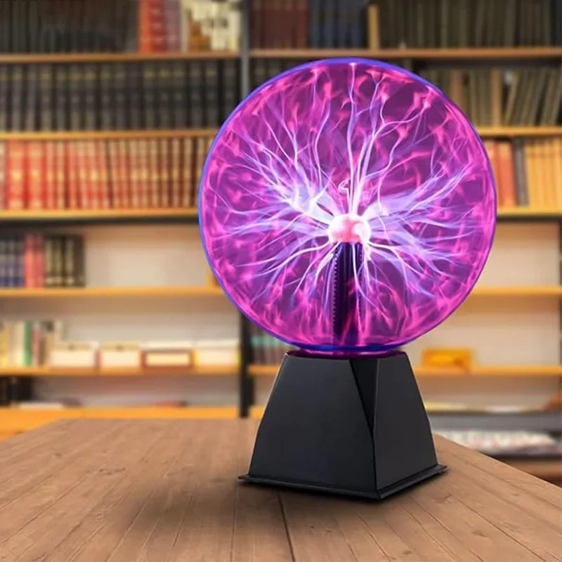 Nuova lampada a sfera magica elettrostatica, sfera magica per fulmini al plasma, palla magica ad attivazione vocale touch, decorazioni per la casa