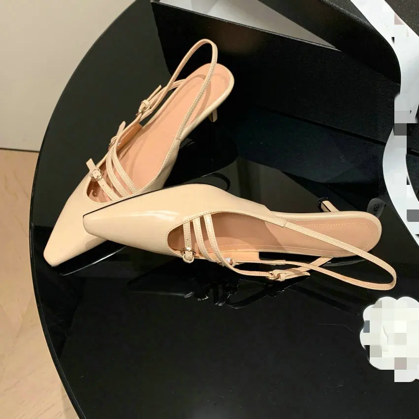 Call TAA-Escarpins à talons en cuir véritable pour femme, chaussures optiques temporelles, escarpins pour fête de mariage, printemps et été, taille 34-40, 2024