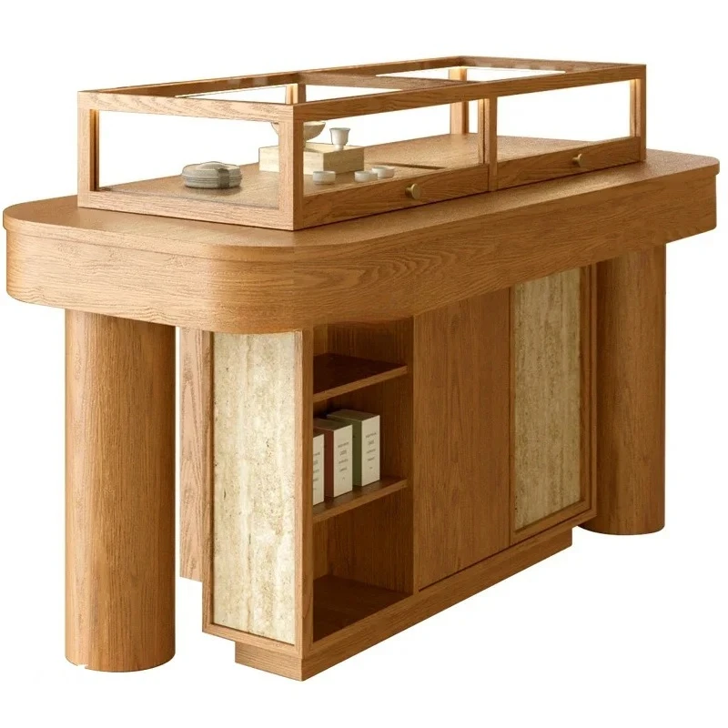 Y Glass boutique display cabinet Nakajima ceramic jade jewelry silver jewelry display cabinet shelf optical store customization