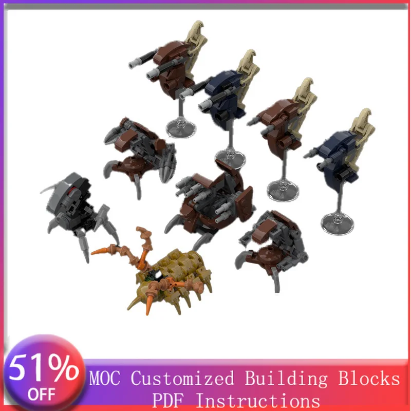 

379 PCS Space War Model CIS Droid Pack 2 MOC Customize Modular Building Block Technology Educational Kids DIY Holiday Toy Gifts