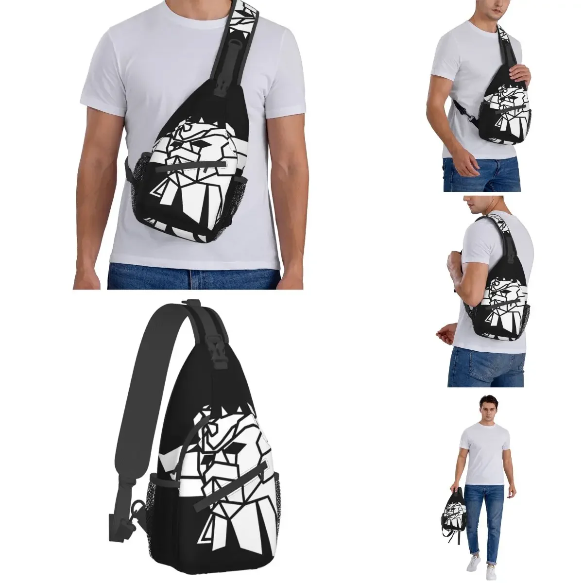 Goldorak-UFO Robot Grendizer Pequenos Sacos De Estilingue, Crossbody No Peito, Mochila De Estilingue De Ombro, Mochilas De Esportes Ao Ar Livre, Moda Anime