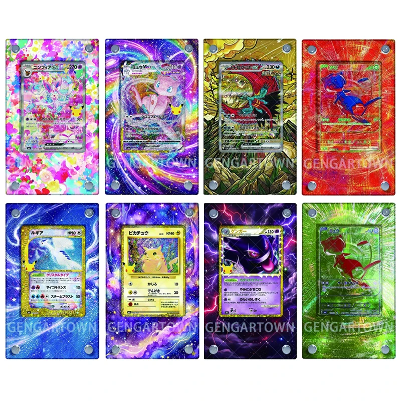 Pocket Monster 30th Anniversary Celebration Giratina Card Display Stand PTCG Lugia Greninja Gengar Mew Collection Card Toy Gift