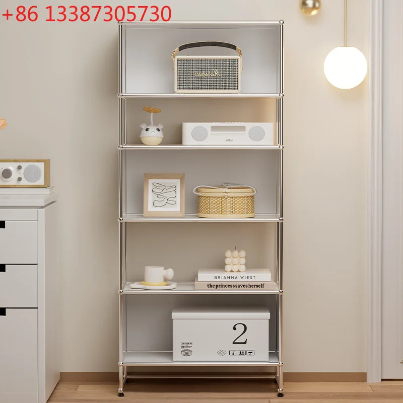 

Medieval stainless steel shelf multi-layer storage shelf floor bookshelf