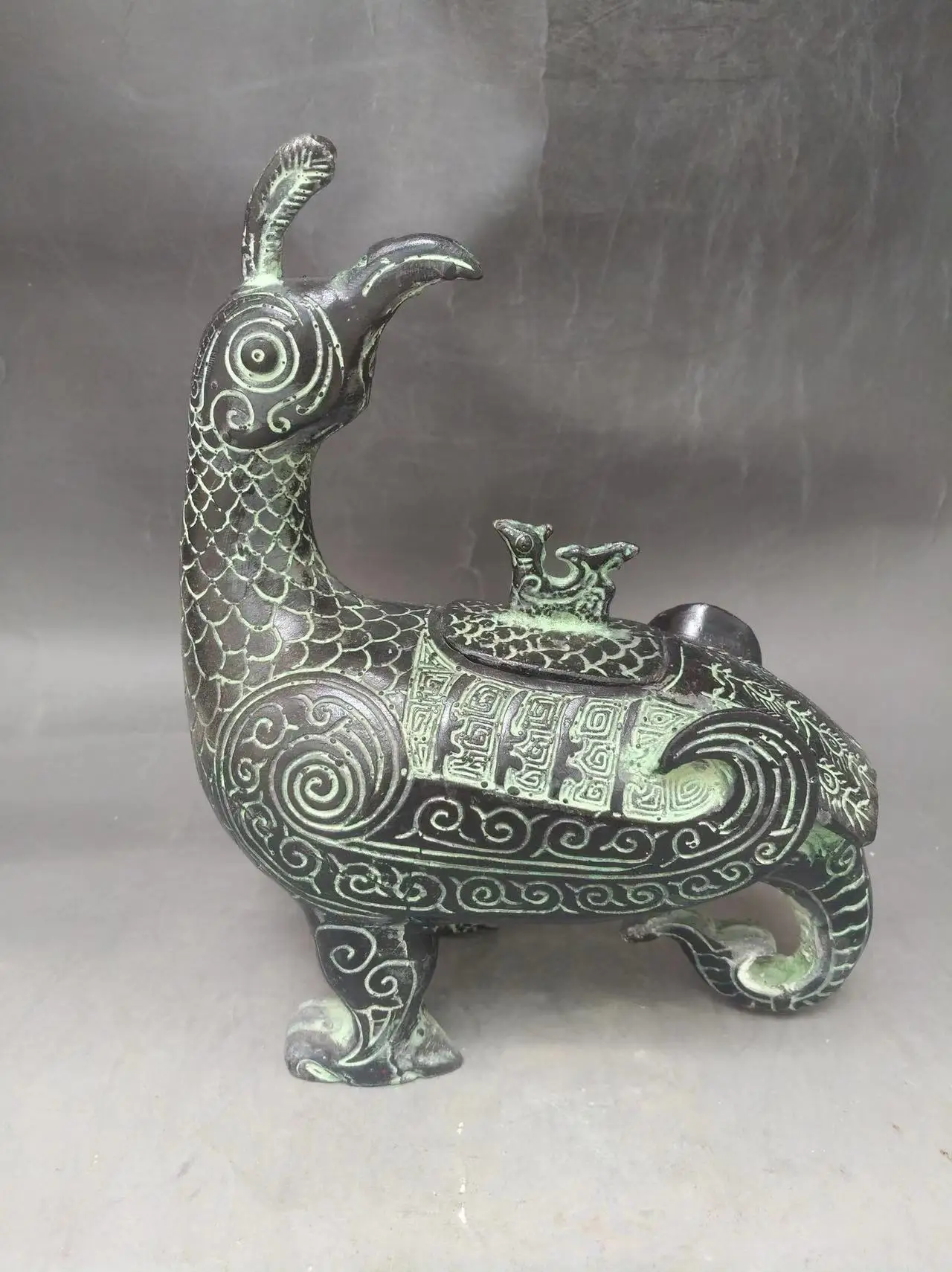 

Rare Old Han Dyansty(25---186) Bronze bird jar,best collection&adornment,free shipping