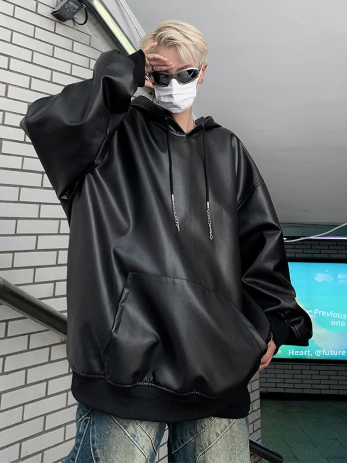 

Мужская куртка-худи из искусственной кожи American Sle: модная, прочная и стильная, плотная, с четкой структурой, для повседневной носки