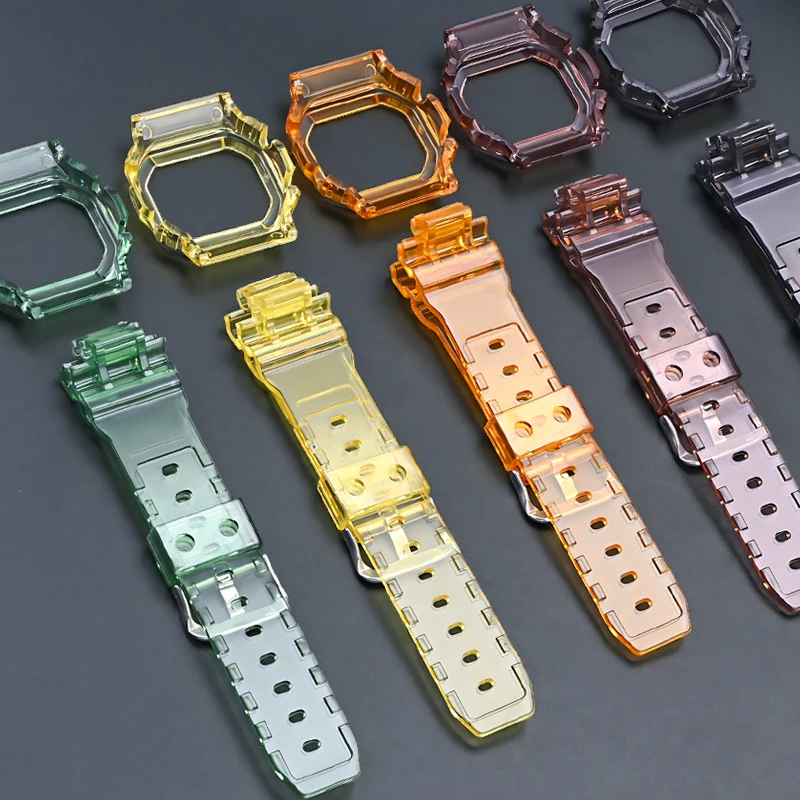 Strap+Case for Casio G-Shock DW-5600 DW-5000 GW-M5610 G-5600 GLX-5600 TPU Silicone Replacement Band Bracelet Watch Accessories