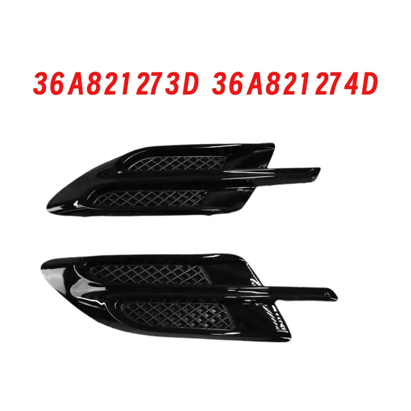 1 paire de revêtement d'habillage de calandre de ventilation de garde-boue latéral de voiture 36A821273D 36A821274D pour Bentley Bentaytsu 2016-2020