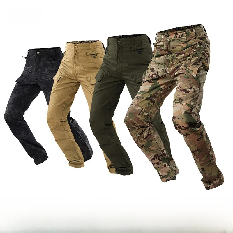 men's-camouflage-tactical-training-pants-outdoor-workwear-long-trousers-anti-scratch-military-green-utility-pants-knee-pads