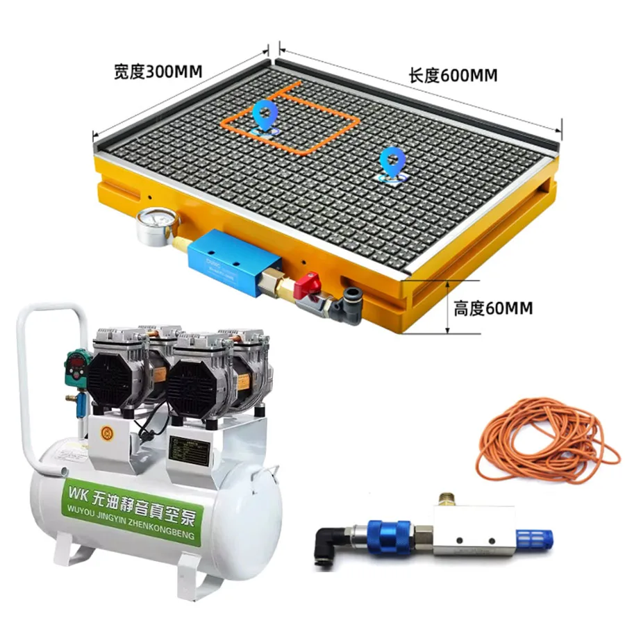 CNC industrial vacuum suction cup PVC stainless steel copper aluminum plate pneumatic suction platform magnetic suction cup