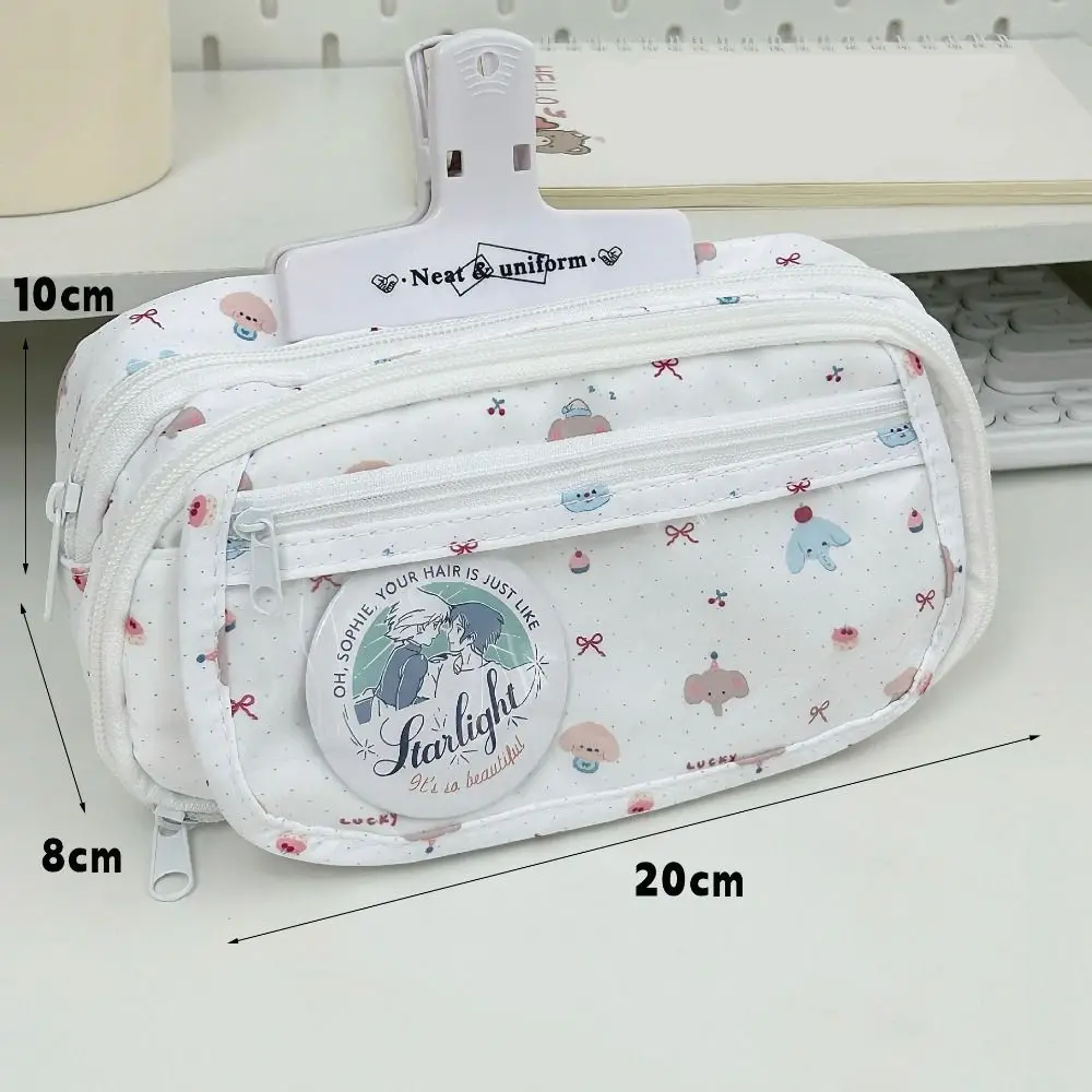 New Cartoon Pen Bag Multilayer Large Capacity Stationery Bag Multifunctional Students Pencil Case For School Office