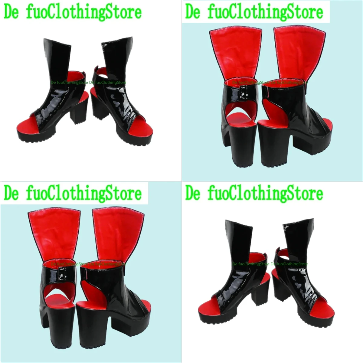 Game Anime Role-playing Wan Sheng Black Ladies High Heels Boots