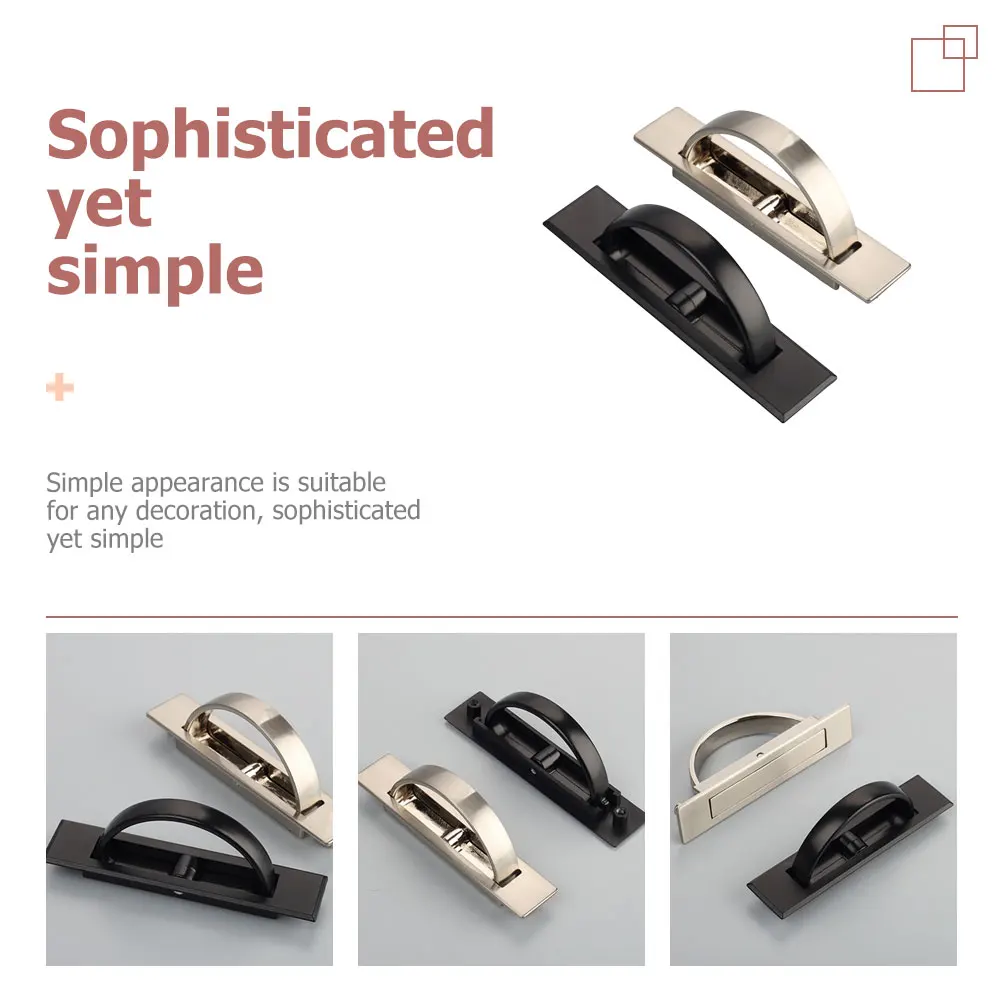 

2pcs Cabinet Door Rotary Handle Drawer Pulls Zinc Alloy Kitchen Cupboard Furniture Wardrobe Handles Durable Smooth Easy Install