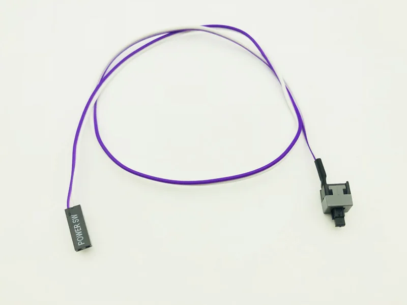 10PCS Reset Motherboard Cable Desktop Computer PC Case Power Button SW Switch Power Cord Cable Re-start Switch Cable for Mining