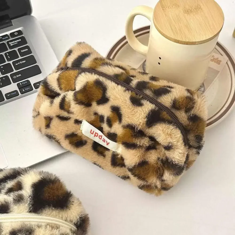 

Fashionable Leopard Print Cosmetic Bag Large Storage Bag Makeup Bag Multipurpose Cosmetic Pouch Daily Use