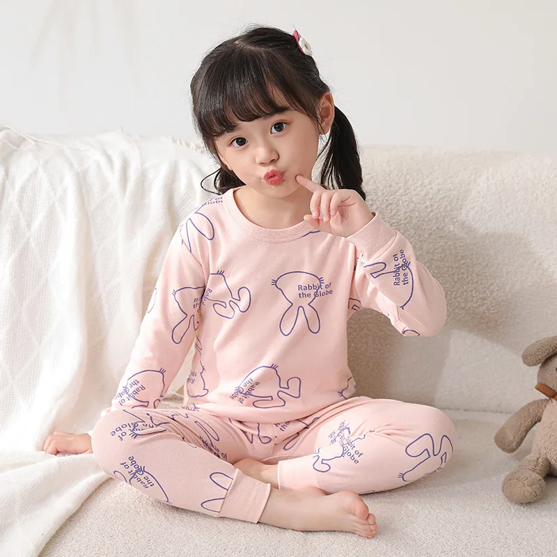 Teens Pajamas Short Sleeve 100% Cotton Pyjamas Big Kids Clothes Sets Children Boys Sleepwear Pajamas For Girls 8 10 12 14 Years