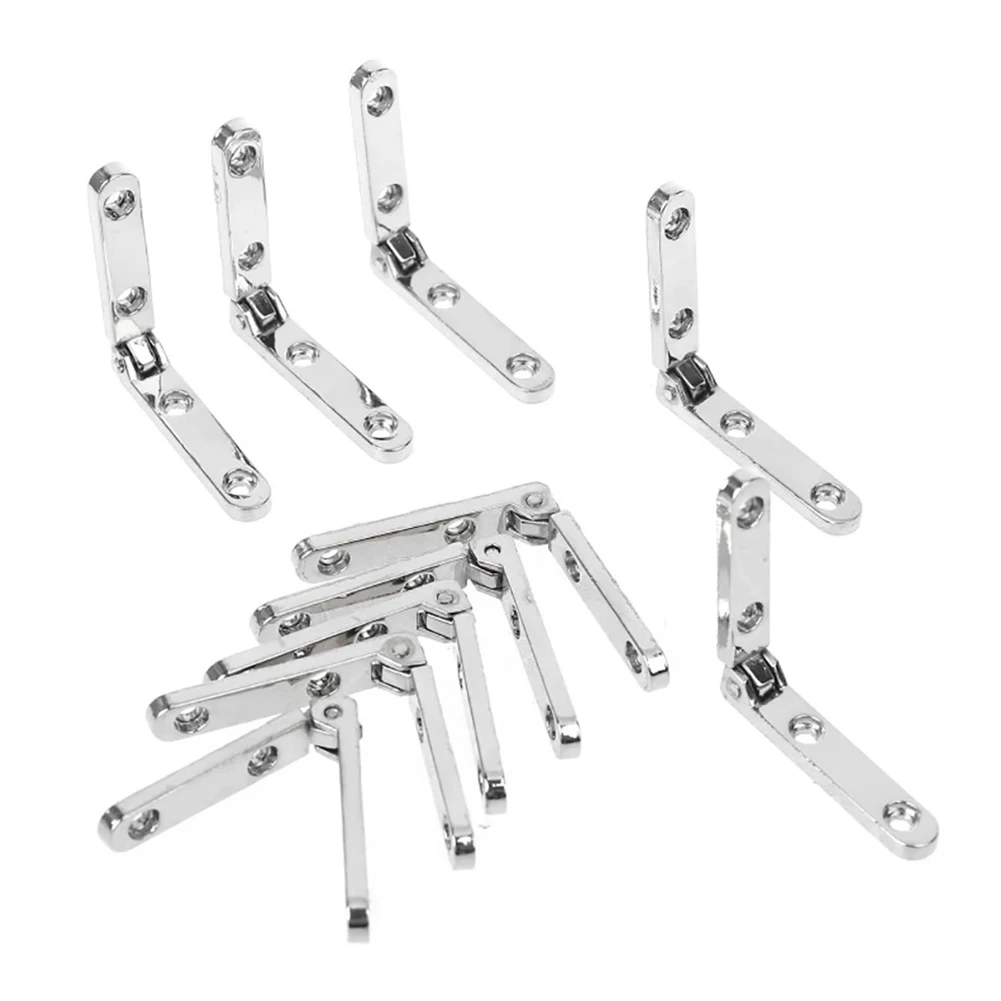 10Pc 90 Degree Hinges Furniture Hinge Zinc Alloy Spring Hinge For Wooden Box Gift Wine Jewellery Case Cabinet Furniture Hardware