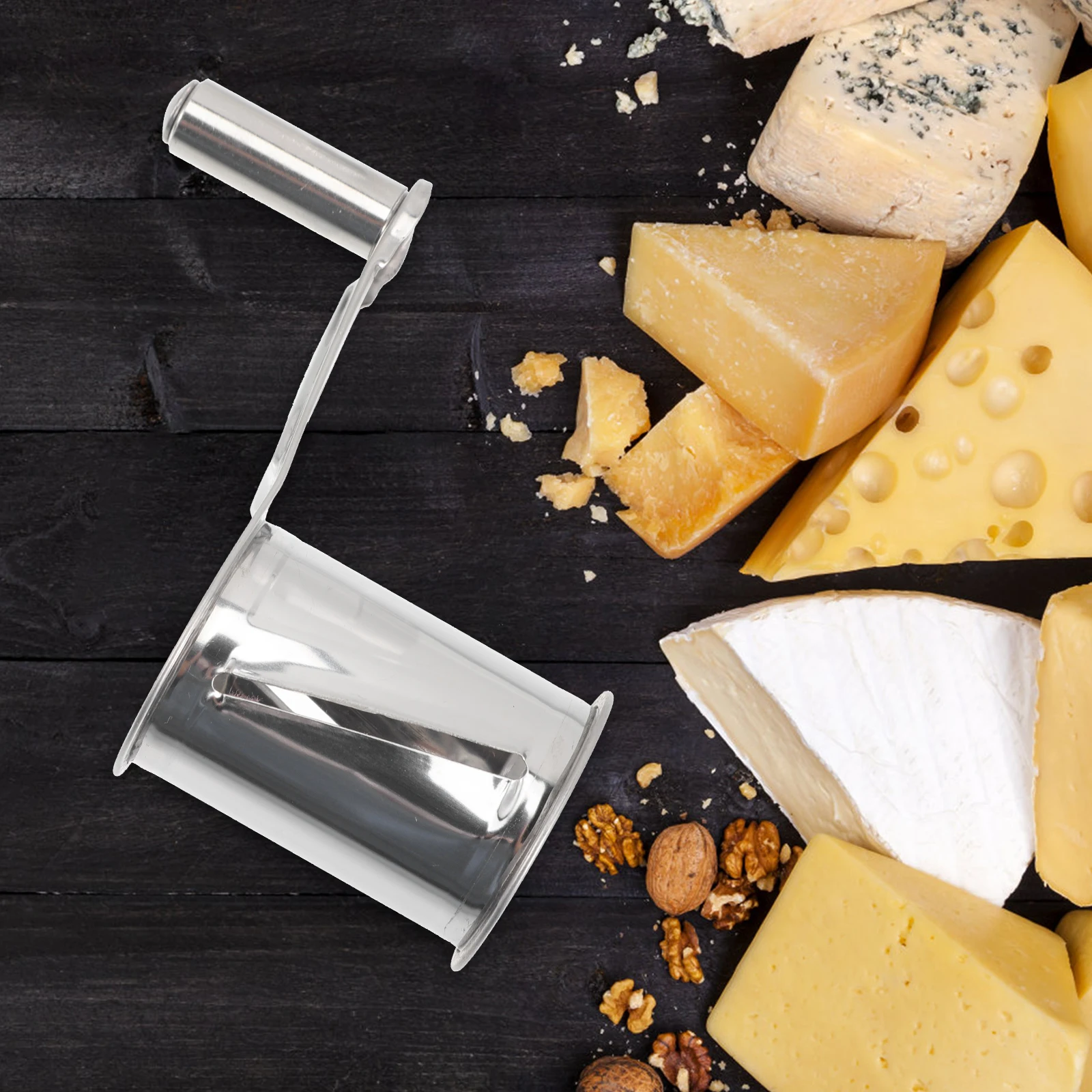 

2Pcs Cheese Grater Stainless Steel Manual Rotary Handheld Sharp Kitchen Grater for Cheese Garlic and More Graters for Kitchen