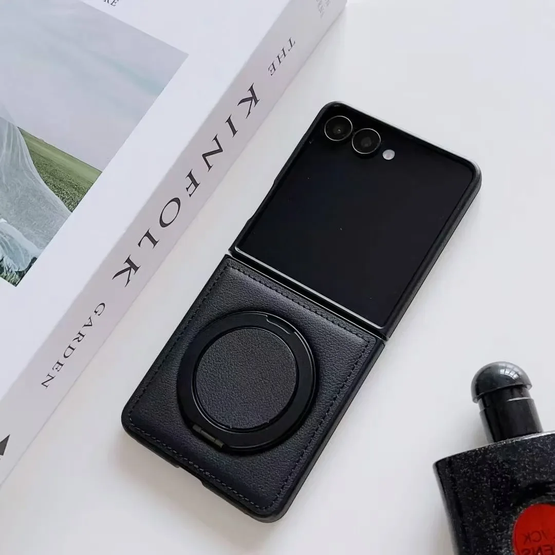 

Busine Sle 360-поворотный кольцевой чехол-подставка Magsafe Магнитный кожаный чехол для телефона Samsung Galaxy Z Flip 7 6 5 4 3 Чехол для беспроводной зарядки