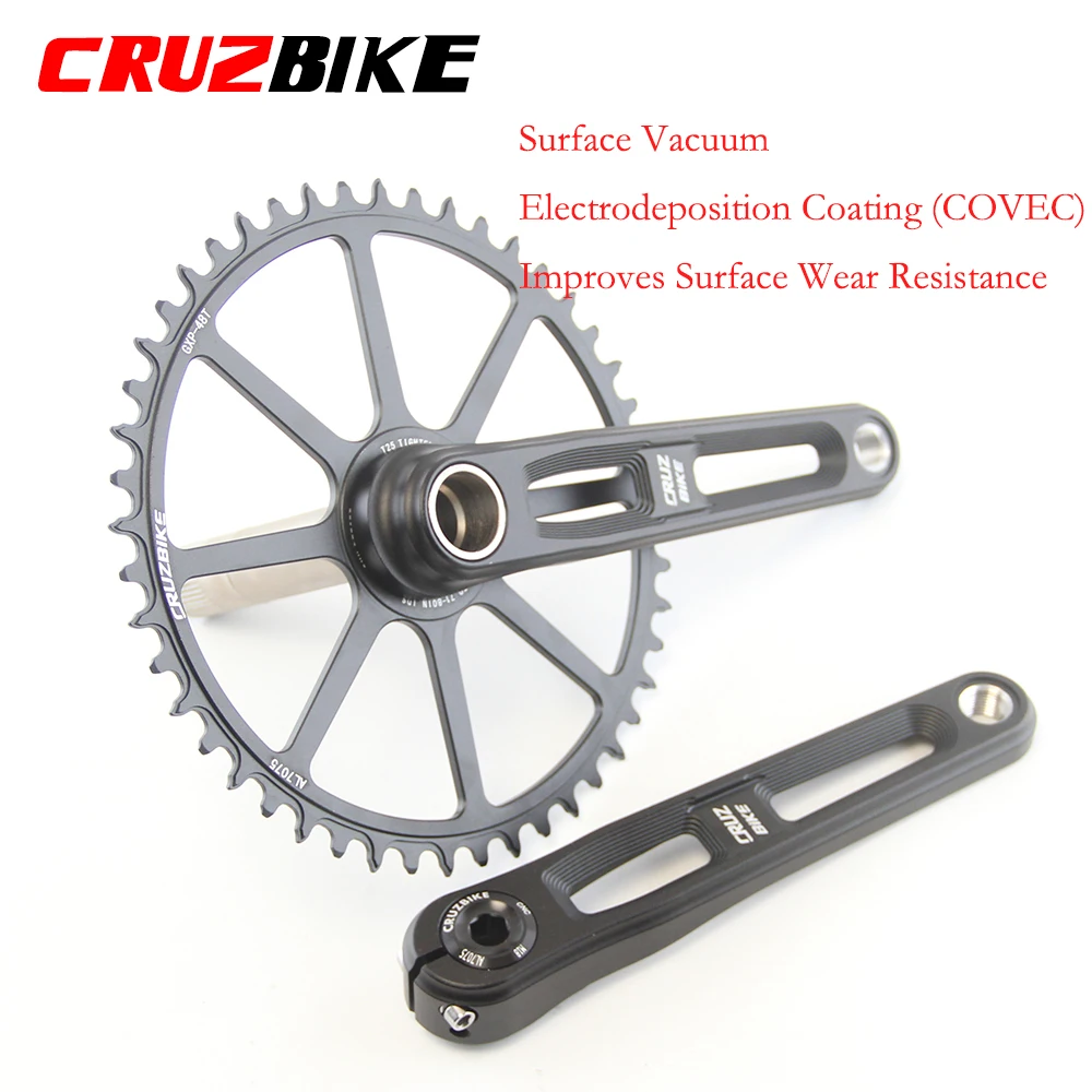 CRUZbike Folding Bike Crankset Ultralight 155/160/165/170/175mm Hollow Tech Crank Aluminum Alloy Bicycle Parts Accessories