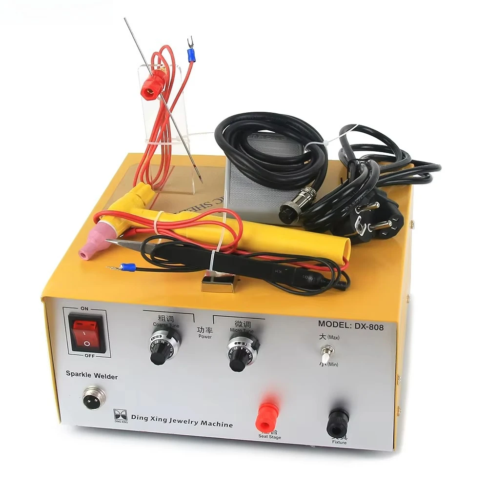 Handheld Pulse Spot Welding Machine DX-80A, 110V 220V Dual Voltage Spot Welder for Jewelry Processing