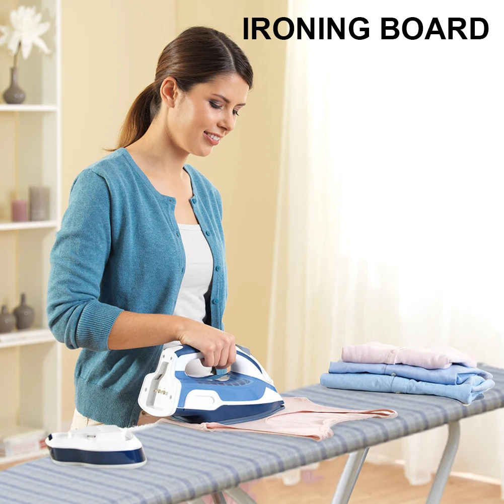 

Iron Board with Heat Resistant Cover Foldable Ironing Board Adjustable Height for Home Laundry Room Use