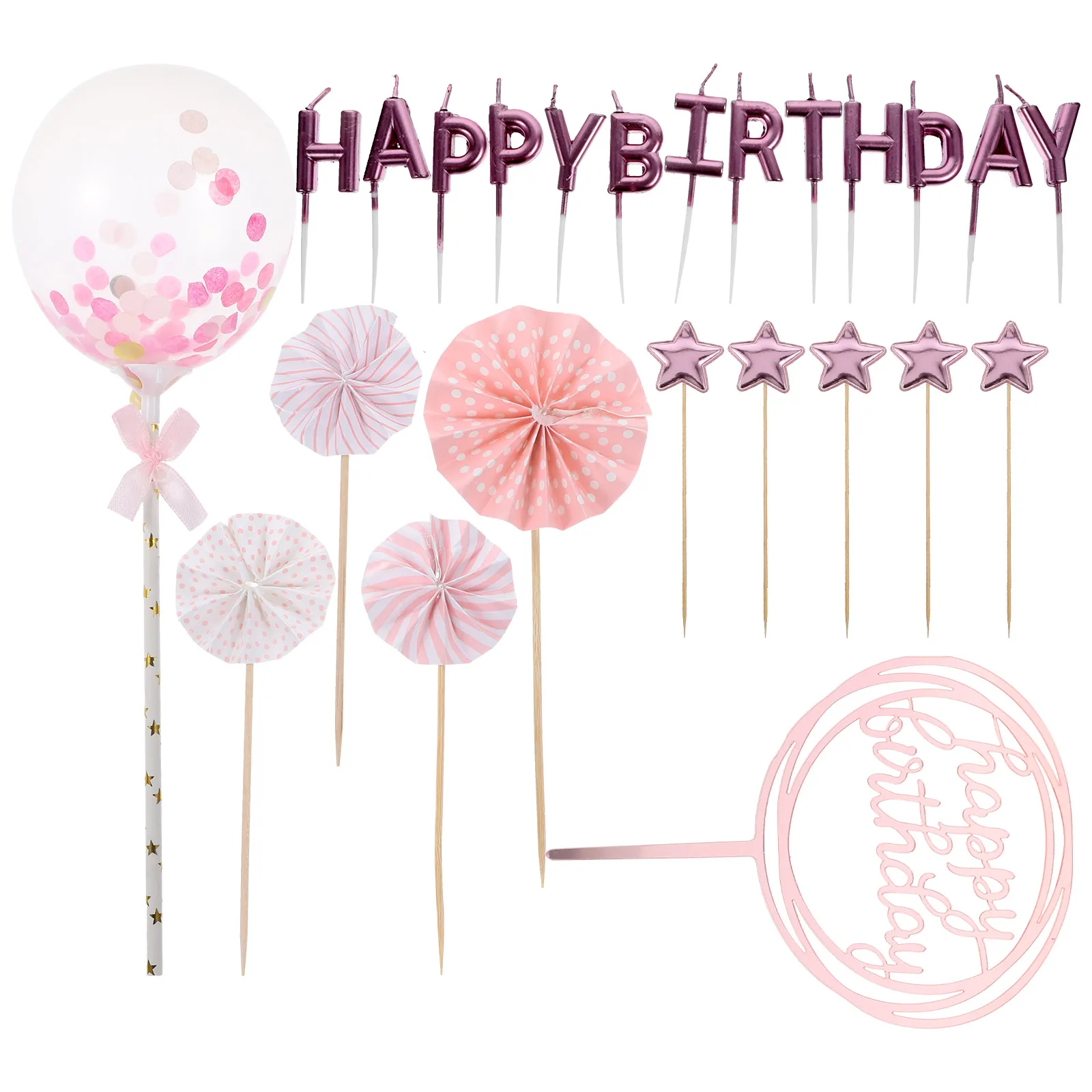 

1 Set Birthday Cake Decorations Cupcake Topper Party Food Picks Sturdy Paper Wood Cake Picks For All Ages Baby Showers Office