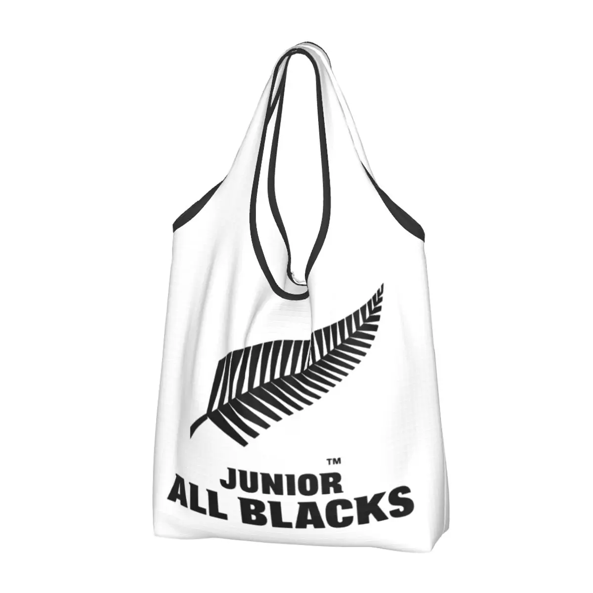 All Blacks Rugby Hat Autumn Winter Portable Tote Shopping Bags Foldable Shopper Bag Groceries Handbag Shoulder Bag