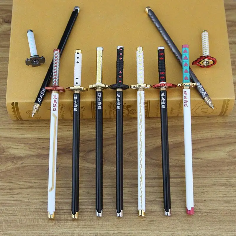 

Demon Slayer Cartoon Anime Peripheral Model Gel Pen Black Refill Student Stationery Signature Pen School Birthday Gifts