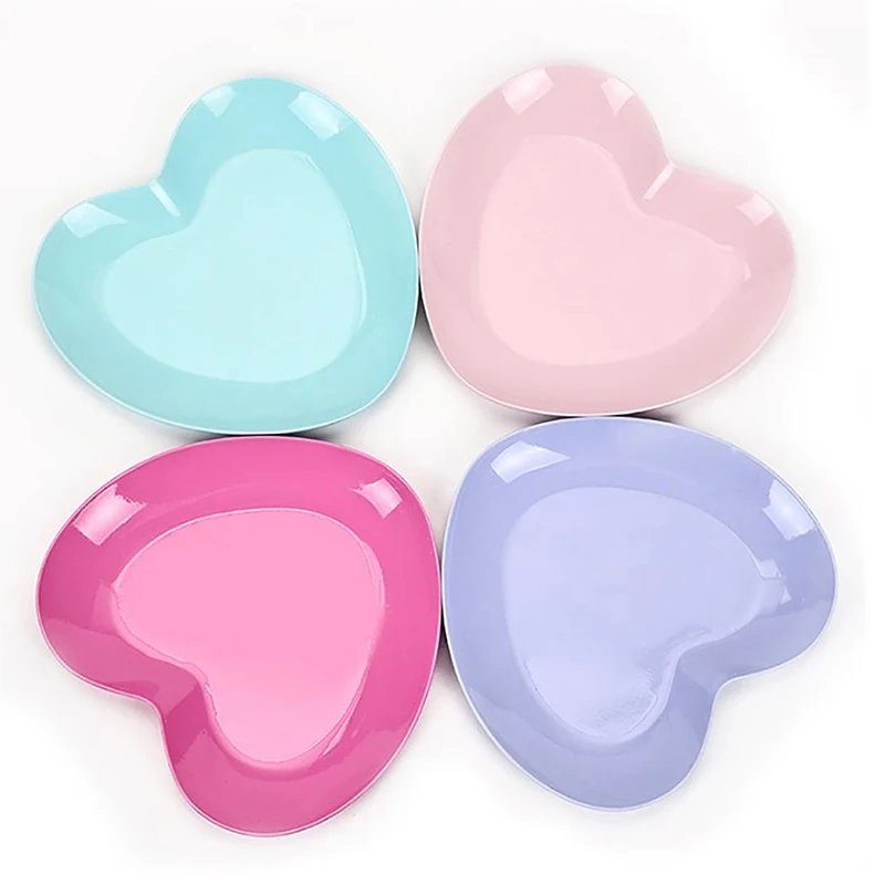 Tableware Stainless Steel Waist-shaped Heart Dessert Plate Japanese-style Tray Snack Plate Dried Fruit Plate Clutter Plate