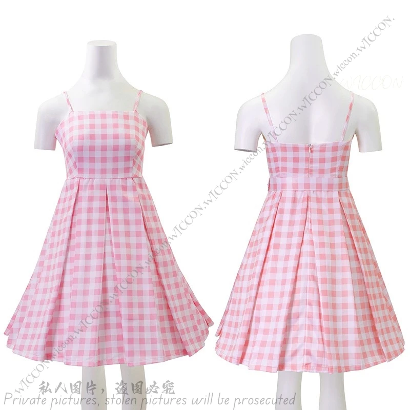 

Beach Pink Dress Cosplay Outfit Woman Dress Princess Dress+Belt+Bow+Necklace+Earrings Fancy Daily Outfit Cute Halloween Costume