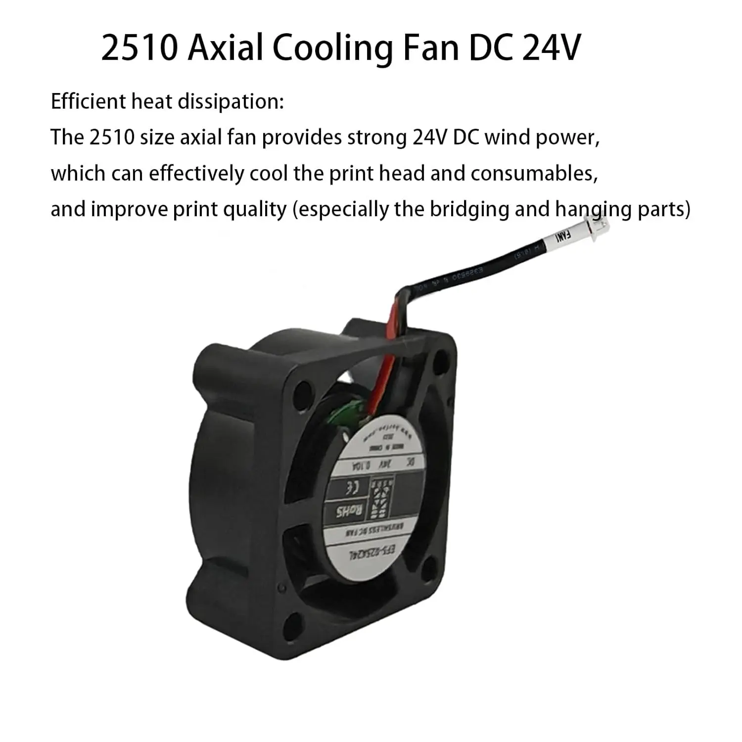 Creality Offizielle Ender 3 V3 SE Lüfter, 4010 Gebläse DC 24 V 2510 Axiallüfter für Ender3 V3 SE/Ender3 V3 KE 3D-Drucker par – Detail 6