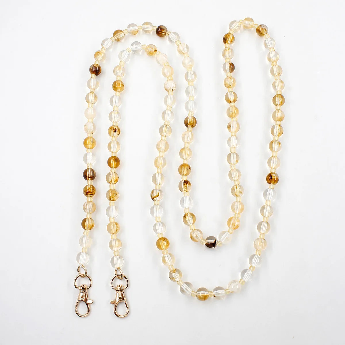 Women Glass Bead Bag Chain Long Crossbody Shoulder Bag Strap Handbag Female Replacement Handle Belt Parts Mobile Phone Lanyard