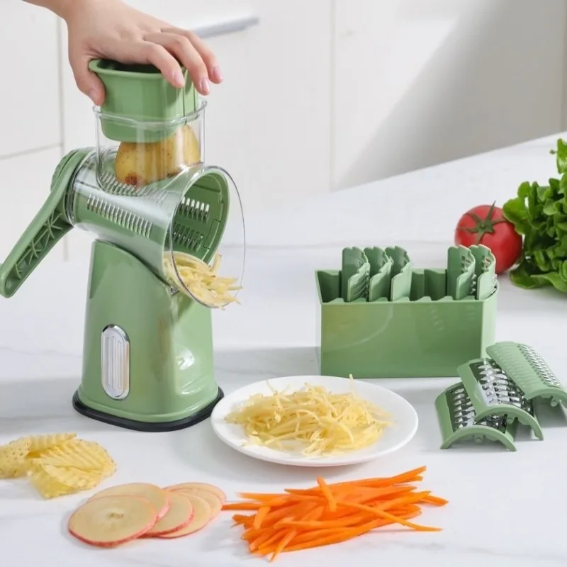 

Multi functional slicer, slicer, vegetable slicer, potato and radish hand cranked drum vegetable slicer
