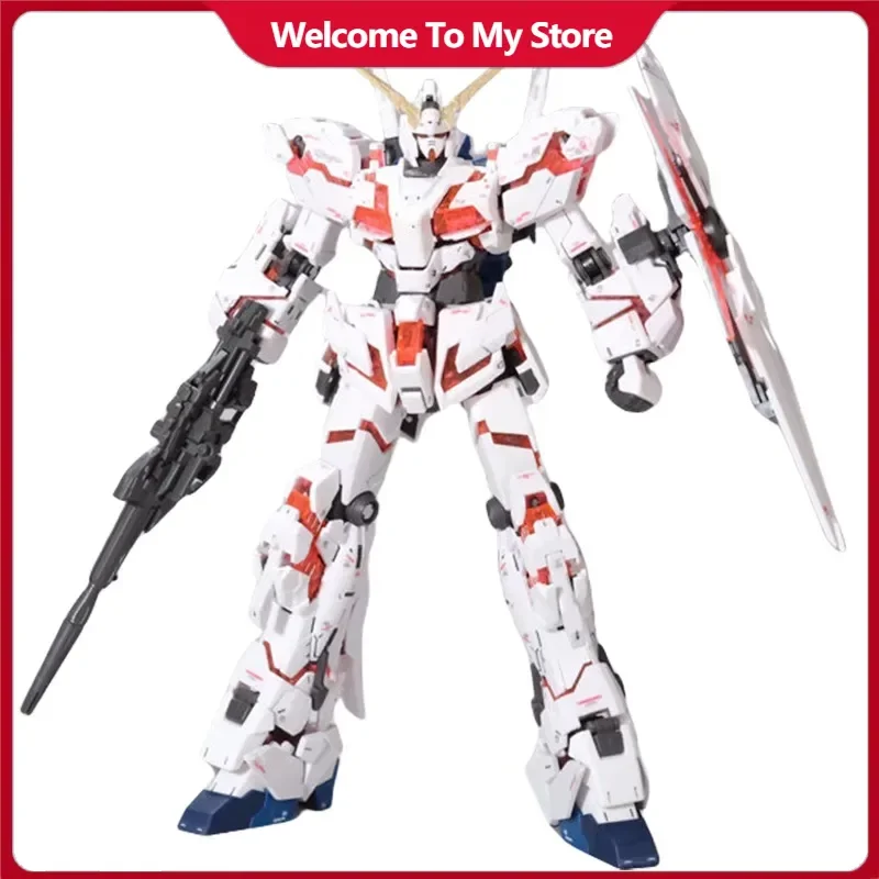

In Stock-Bandai Genuine UNICORN GUNDAM RG Anime Action Figure Robot Periphery Collectible Assembly Model Toys Ornaments Gift Chi