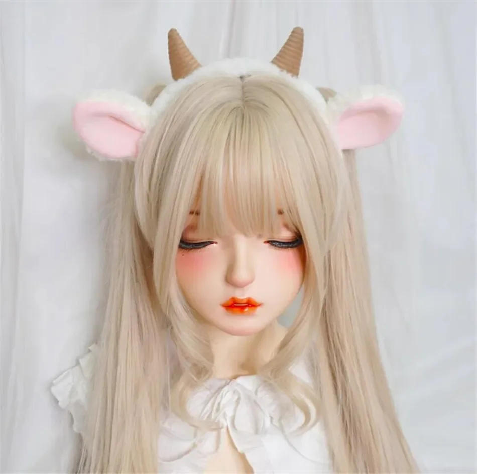 New Lolita Sheep Ears Headband Plush Lamb Ears Sheep Horn Bowknot Hair Hoop Japanese Hair Accessories Party Cosplay Props