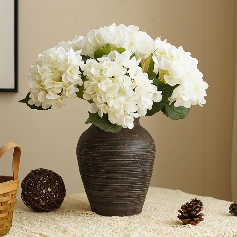 47cm Simulation Hydrangea Flower European Style Home Table Decoration, Wedding Decor Fake Flower Lifelike Flower