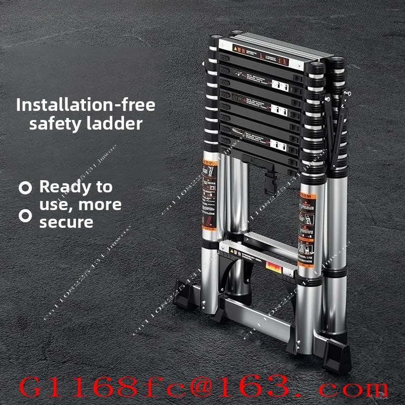 Multifunctional Retractable Herringbone Ladder Ladder Thickened Bamboo Portable Elevator