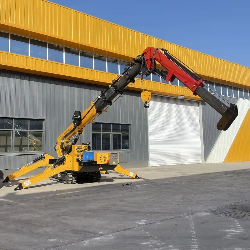 5ton 8ton 12ton Mini Spider Crane Crawler Crane with Long Arm Construction Telescopic Portable Spider Crane