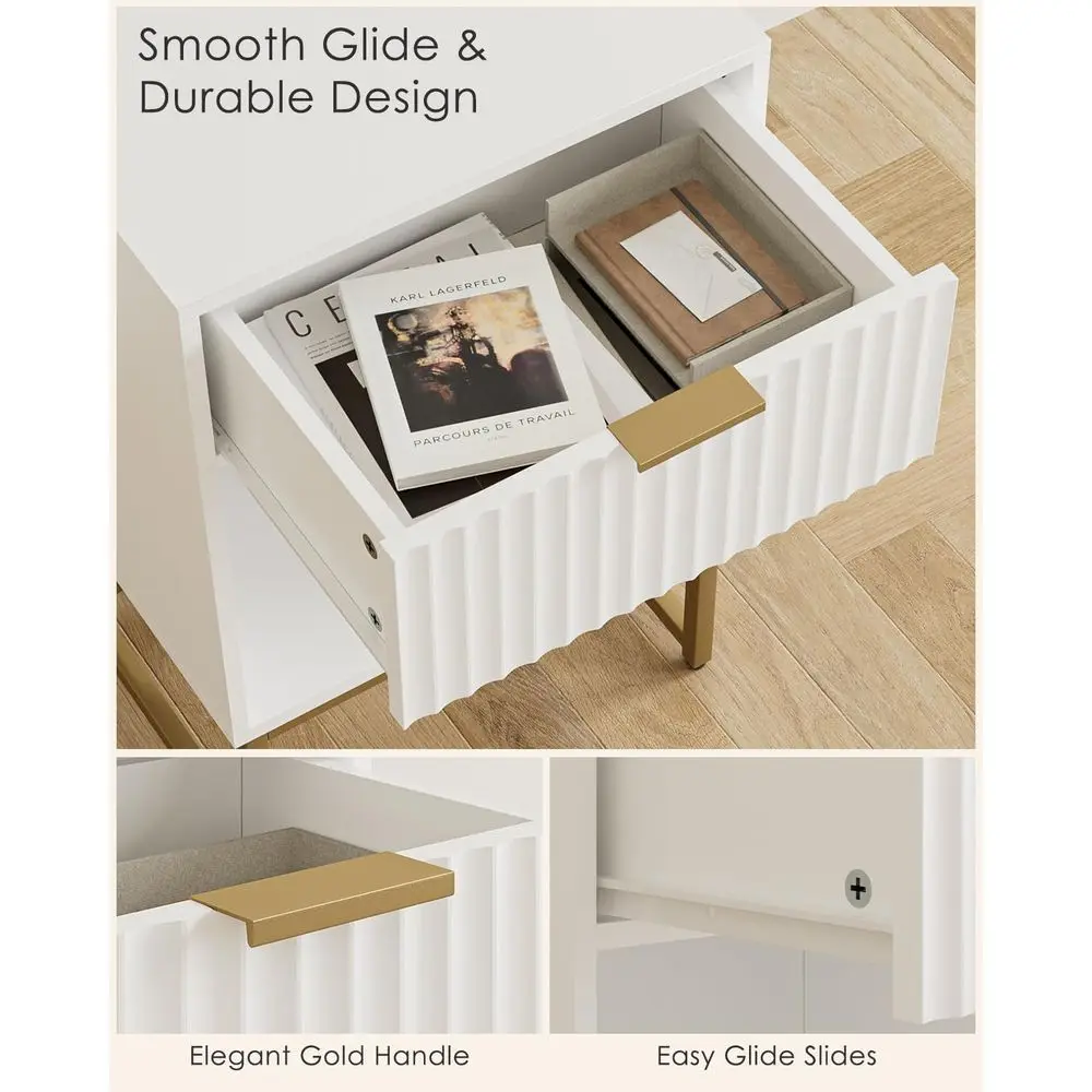 Современная деревянная тумбочка с ящиком, белый приставной столик для спальни, гостиной или офисного хранения вещей
