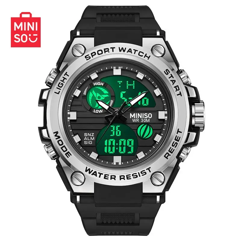 Genuino Miniso nuevo reloj luminoso impermeable luminoso deportes relojes electrónicos